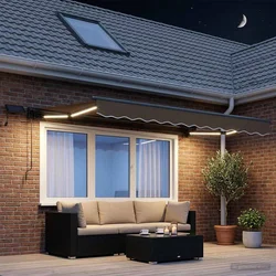 Ručni okvir tende s LED-ima Sivosmeđa 3,5 x 2,5 m