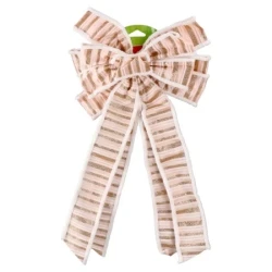 Deco bow 20 novogodišnja dekoracija mašna zlatna 28 x 48cm ( 715553 )