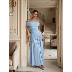 Sinsay - Off-shoulder haljina sa asimetričnim šavom - bledoplavo