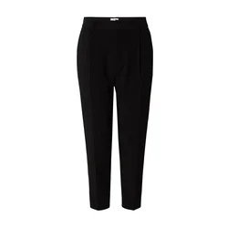 DAN FOX APPAREL Hlače z naborki Toni, črna