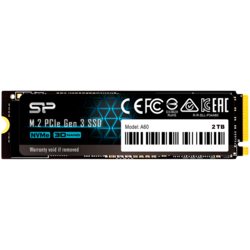 Silicon Power Ace - A60 2TB SSD PCIe Gen 3x4 PCIe Gen3 x 4 & NVMe 1.3, SLC Cache, HMB - Max 2200/1600 MB/s
