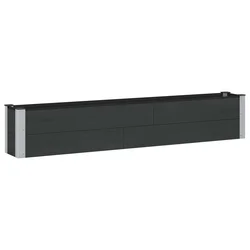 Povišena vrtna gredica Crna 200 x 30 x 36 cm