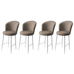 Hanah Home Set barskih stolica Alte, 4 komada, Bež-beli