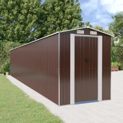 vidaXL Vrtna lopa temno rjava 192x1021x223 cm pocinkano jeklo