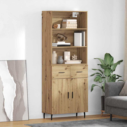 Highboard s ladicama Umjetnički hrast 69,5 x 34 x 180 cm