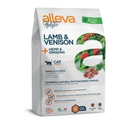 Alleva Holistic Suva hrana za odrasle mačke, Sa jagnjetinom i divljači, 400g