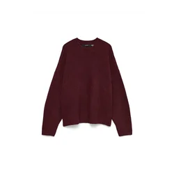 VERO MODA Pulover VMBoom  vinsko rdeča