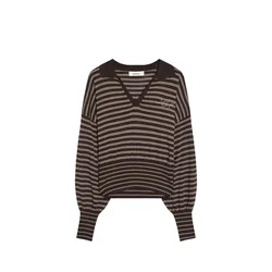 Bershka Pulover svetlo bež/rjava