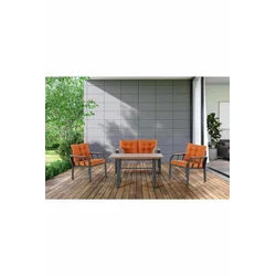 HANAH HOME Baštenska garnitura Nergiz 2+1+1 Orange