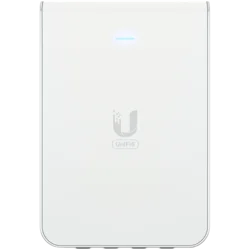 UniFi6 In-Wall. Wall-mounted WiFi 6 access point with a built-in PoE switch.