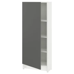 KNOXHULT Visoki element s vratima, tamnosiva, 60x31x153 cm