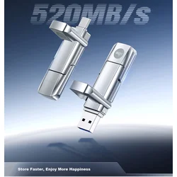 Aigo USB Flash memorija, 2TB, Type-C, OTG, USB 3.2, Srebrne boje
