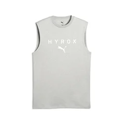 Mens Puma x HYROX Cut-Off Tank, Gray, Size M, Performance