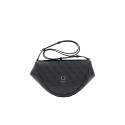 GUESS Torba za čez ramo Guess Sac a Rabat Coleen Monogramme Coal Logo II črna
