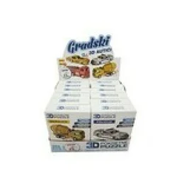 Beauty of serbia puzzle 3d puzzle - gradski autići - (asst. policija, taxi, mešalica i vatrogasni kamion) ( 1009 )
