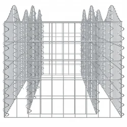 Lučna gabionska povišena gredica 200x50x50 cm pocinčano željezo