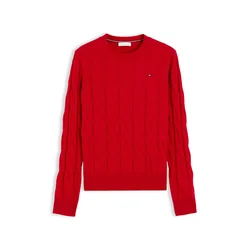 Tommy Hilfiger Pulover WW0WW43586 Rdeča Regular Fit