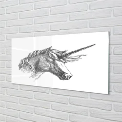 tulup.si Steklena slika Risanje samorog 120x60 cm 2 obešalnika