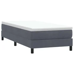 vidaXL Box Spring Postelja brez vzmetnice Temno siva 80x210 cm Velvet
