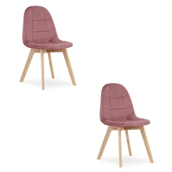 Brandless Stol BORA - temno roza žamet x 2, (22044519)