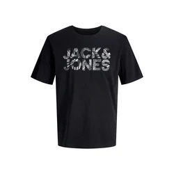 JACK & JONES Majica JJEJEFF temno siva/črna/bela