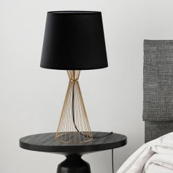 Opviq Stona lampa Telis-5381, 28x28x55 cm, IP20, Crno-zlatne boje