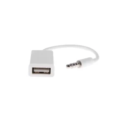 Adapter USB na AUX beli 17cm A017
