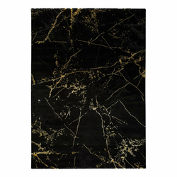 Črna preproga Universal Gold Marble, 80 x 150 cm