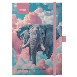 Blok notes z elastiko animals elephant a6 tp črt 96l PROMOCIJA