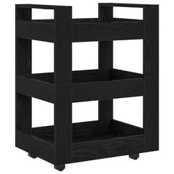 Kuhinjski kolica Crni hrast 60 x 45 x 80 cm Konstruirano drvo