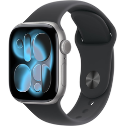 Apple Watch Series 11 [GPS 42mm] Smartwatch with Space Gray Aluminum Case with Black Sport Band - S/M. Sleep Score, Fitness Tracker, Health Monitoring, Always-On Display, Water Resistant