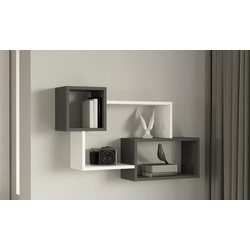 HANAH HOME Zidna polica Afro Anthracite