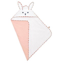 MOULIN ROTY Peškir sa kapuljačom Zeka poppy, Roze-beli