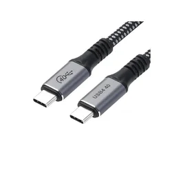 VELTEH USB kabl Tip C thunderbolt 3 KT-USB4.05M 100W (20V 5A) 0.5m crni