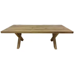 Casa Padrino Luxury Solid Wood Dining Table Natural 240 x 100 x H. 78 cm - Rectangular Kitchen Table - Dining Room Furniture - Solid Wood Furniture - Luxury Furniture