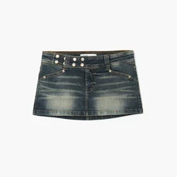 Cropp - Teksas mini suknja - navy