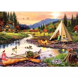 Art puzzle - Puzzle Camping Friends - 3 000 kosov