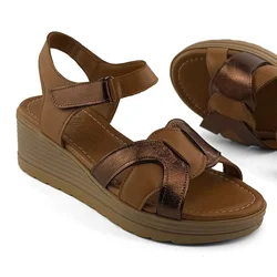 Mona Shoes Ženske sandale, Kožne, Braon