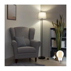 Brilagi - LED podna lampa CERIA 1xE27/40W/230V prečnik 30 cm siva/crna