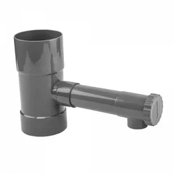 Bradas Zbiralnik deževnice, lovilec z ventilom, BRADAS 80 mm, siva