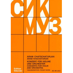 KHACHATURIAN note: CONCERTO FOR VIOLUN SCORE