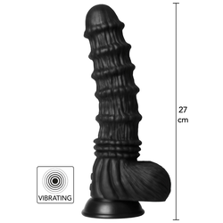 Hidden Desire Extreme Vibrating Dragon Monster Dildo Black