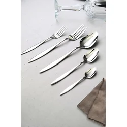 Hermia Set pribora za jelo, 30 komada, Srebrne boje