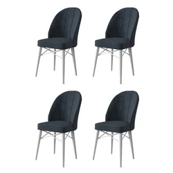 Hanah Home Set stolica Ritim, 44x96x42 cm, 4 komada, Antracit-bele