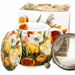 Skodelica za infuzijo v škatli, porcelan, 430 ml, za darilo