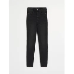 Sinsay - High waist skinny farmerke - crno