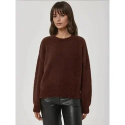 Hiccup Pulover Pullover temno rjava