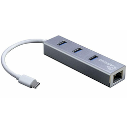 INTER-TECH Argus IT-410-S RJ45/3xUSB3.0-Type C LAN adapter