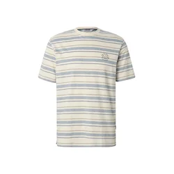 INDICODE JEANS Majica Eron ecru/golobje modra/rjava