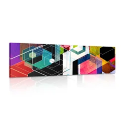 Slika barvasti geometrijski ornament - 150x50